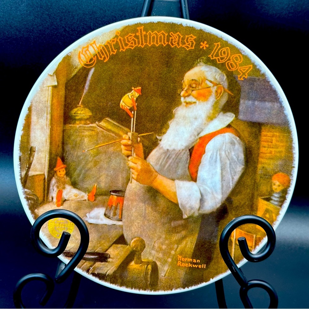 Santa In His Workshop by Norman Rockwell